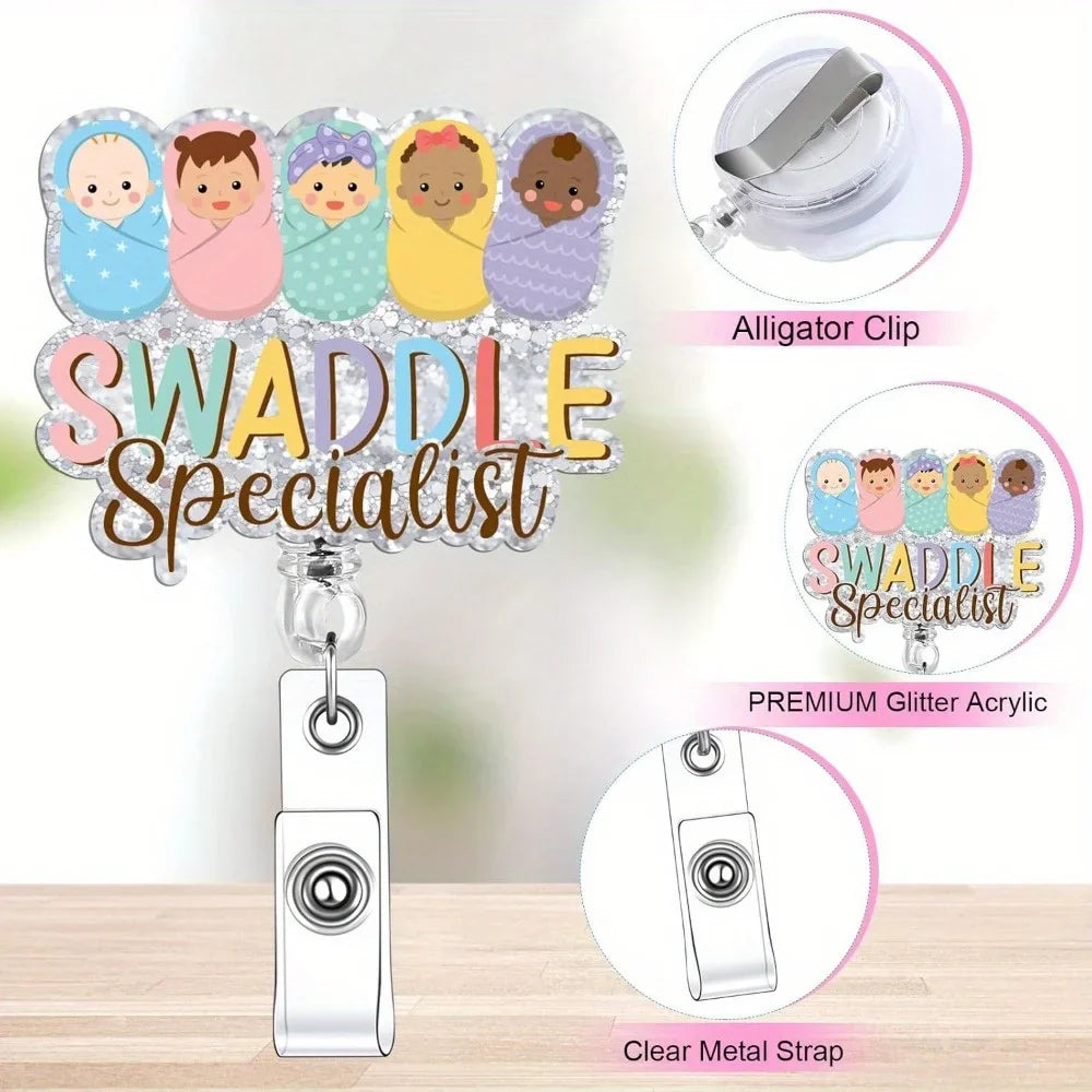 Glitter Nurse Badge Reels