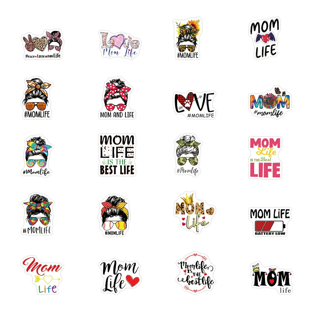 Mom Life Waterproof Sticker Pack