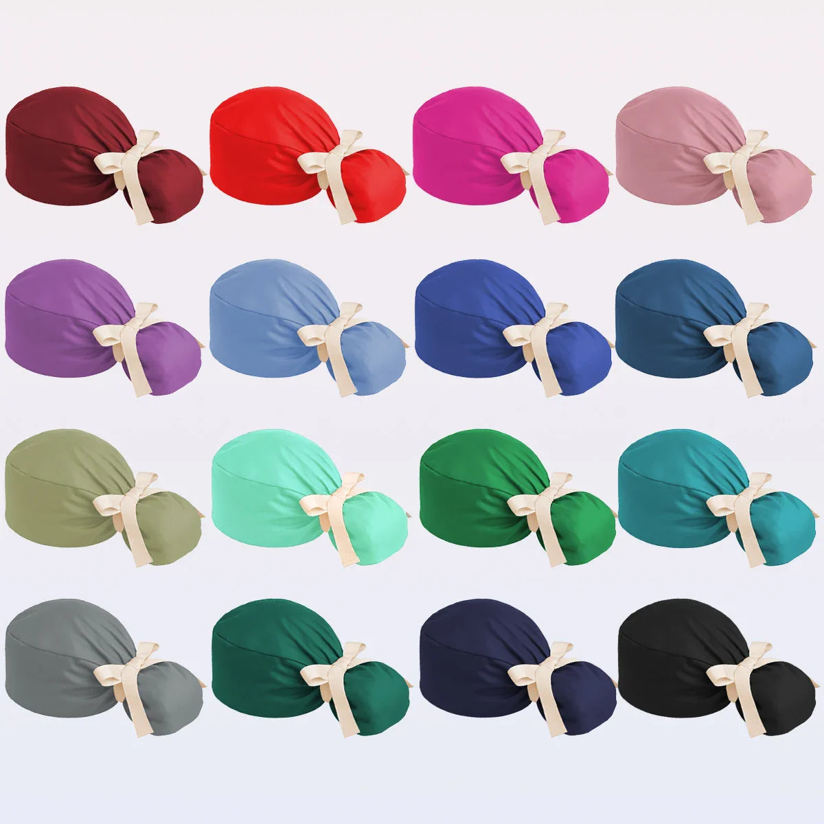 Satin-Lined Women's Scrub Caps